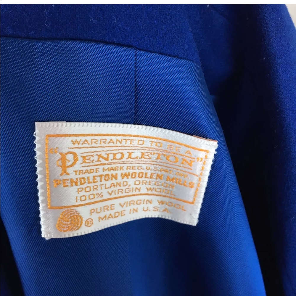 Pendleton Size 10 Large Virgin Wool Blue Jacket - image 5